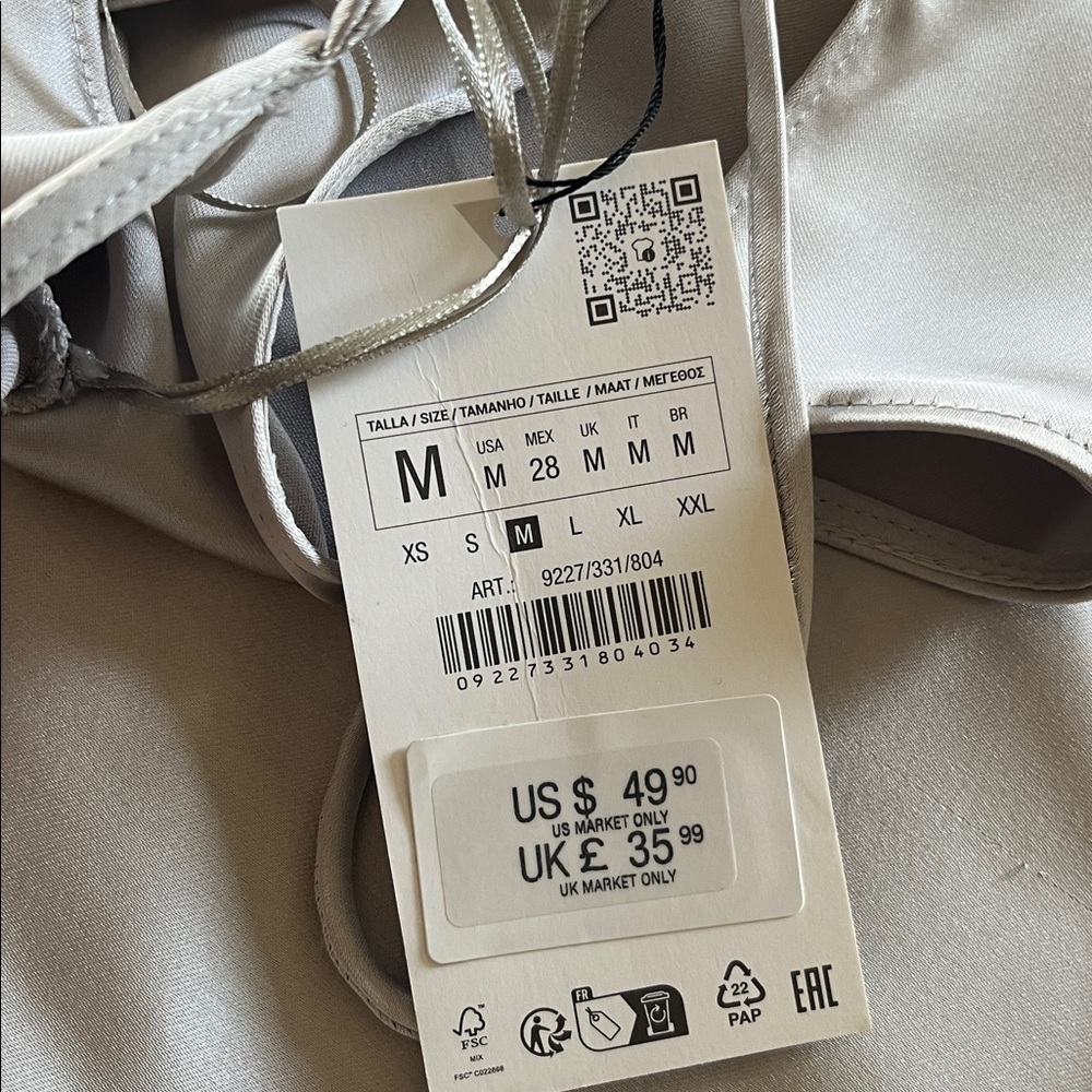 Satin Slip Midi Dress in Ivory - Picture 3 of 3